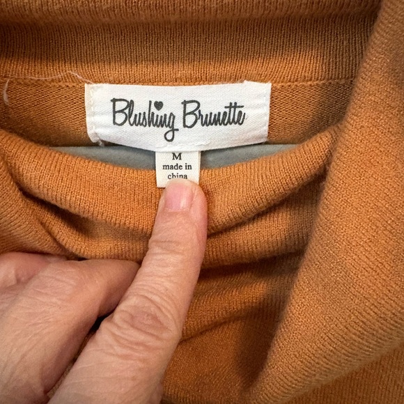 Cowl Neck Dolman Sleeve Sweater in Gold - Picture 4 of 10